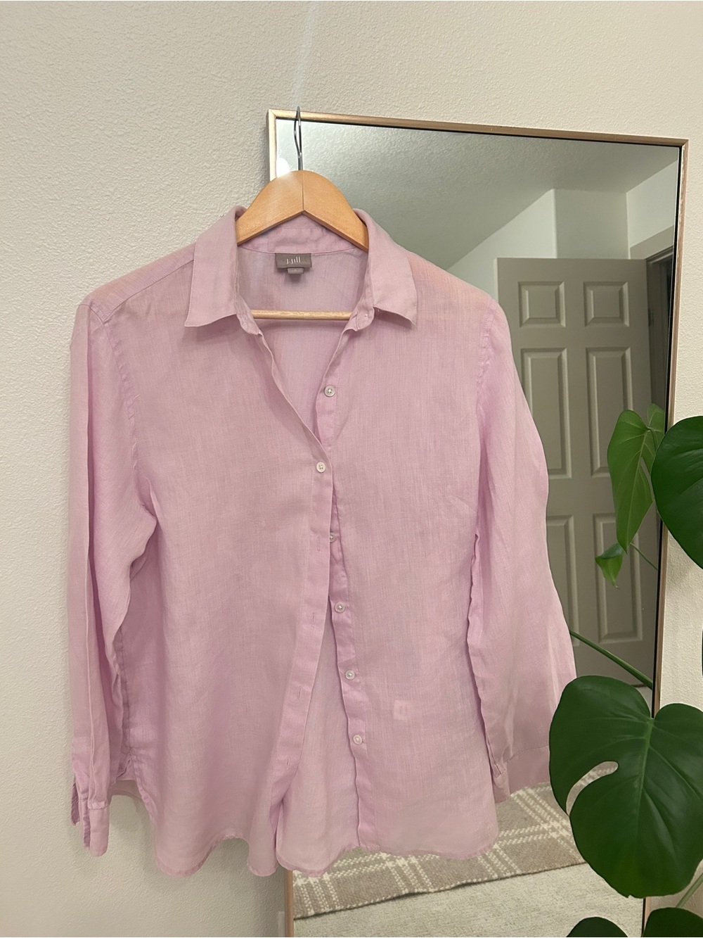 Light Pink women Linen Shirt by J.JILL